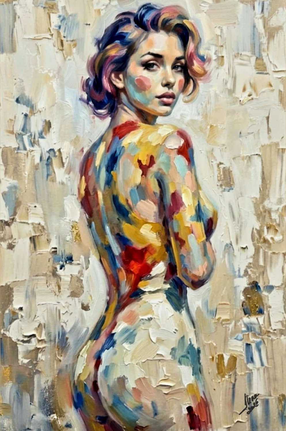 ArteDiAlina.com painting: Figure in colors